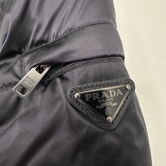 Prada Women's Down Feather Black Puffer Coat - Picture 3 of 14